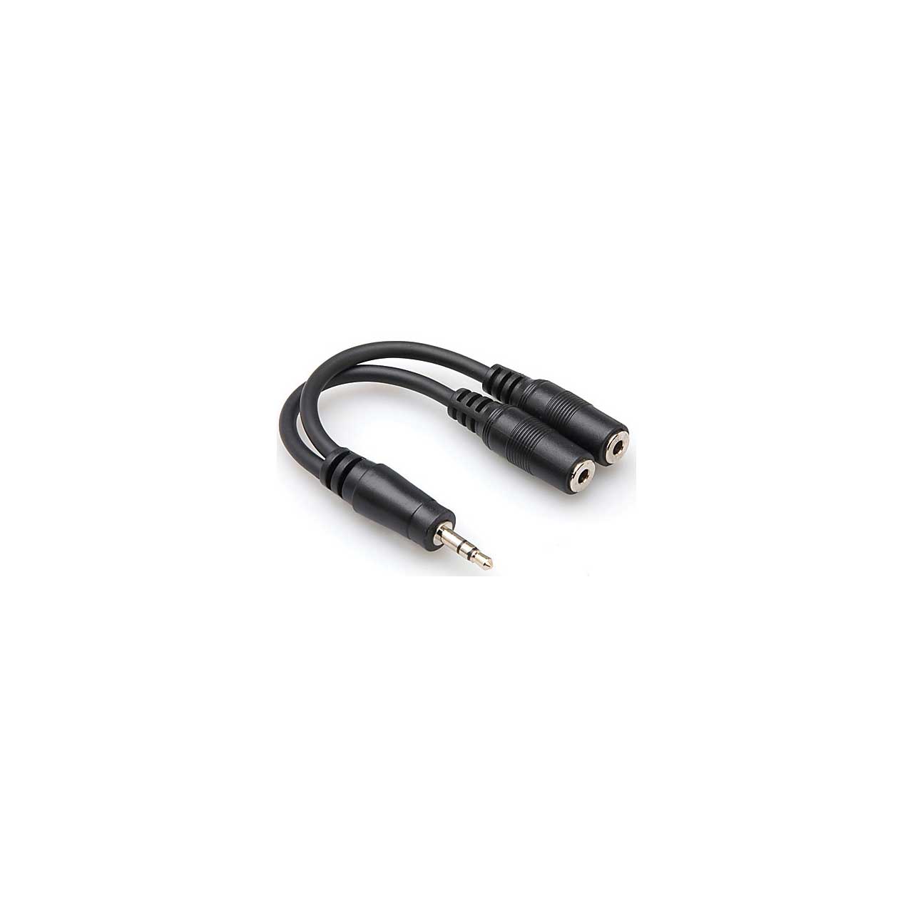 Y-MPS-2MFS Stereo 3.5mm Mini Male to Dual Stereo 3.5mm Mini Female Y-Cable 6 In