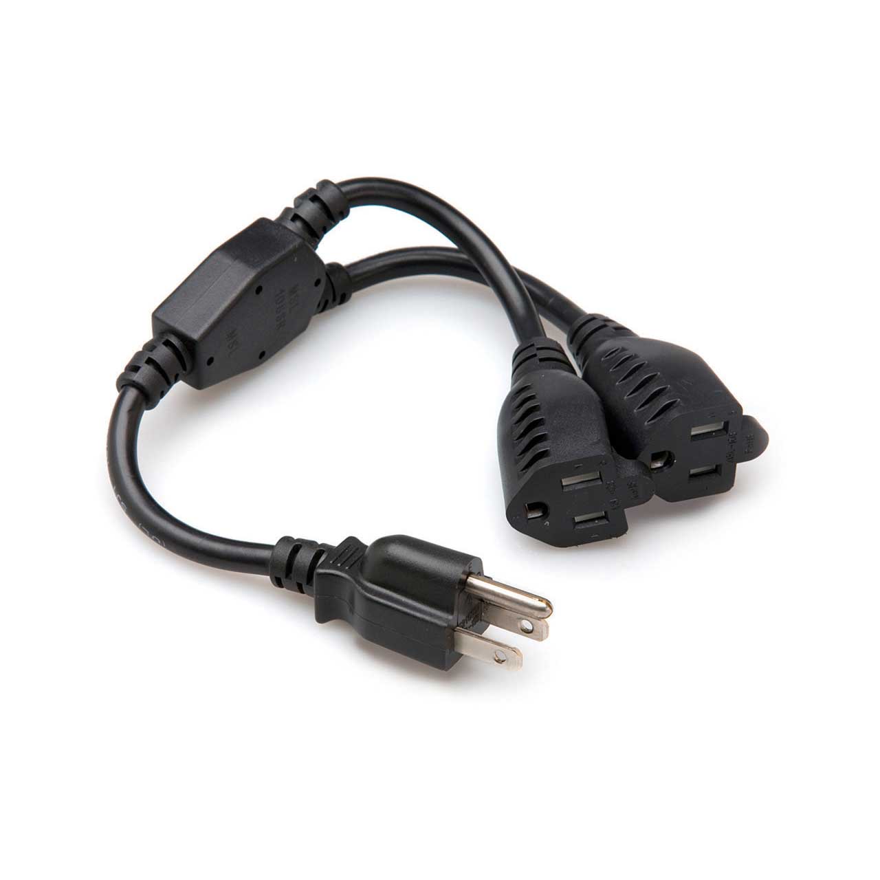 Hosa YAC-407 18 AWG Dual NEMA 5-15R to NEMA 5-15P Power Extension