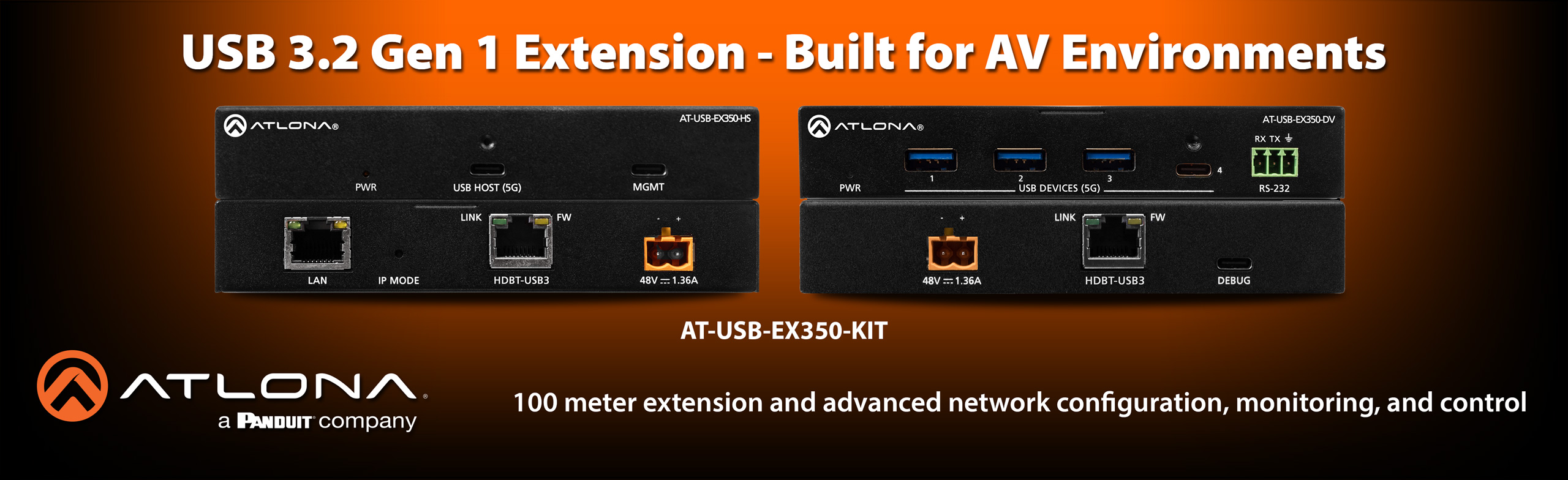 Atlona's USB 3.2 Gen 1 Extension is built for AV Environments