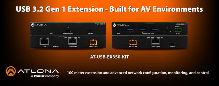 Atlona's USB 3.2 Gen 1 Extension is built for AV Environments