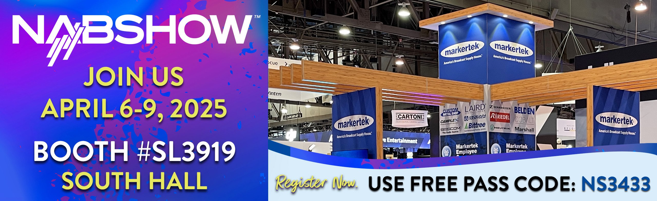 Use our exclusive code for a FREE Exhibits Pass and join us at the event redefining the future of media and entertainment.