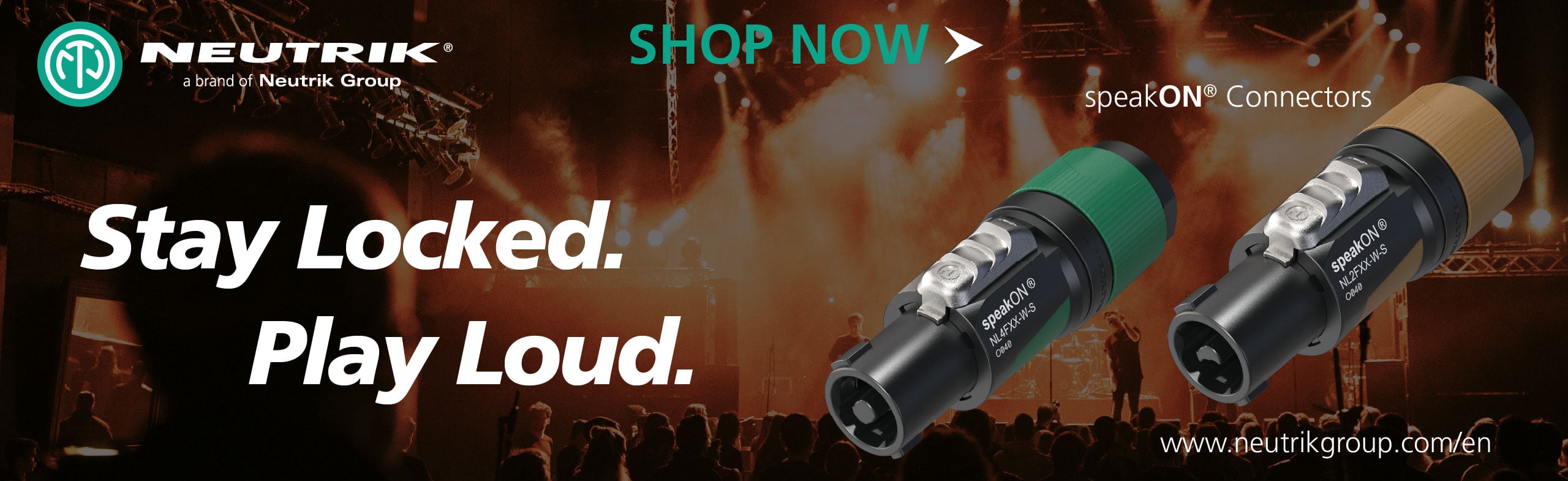 neutrik speakON connectors banner
