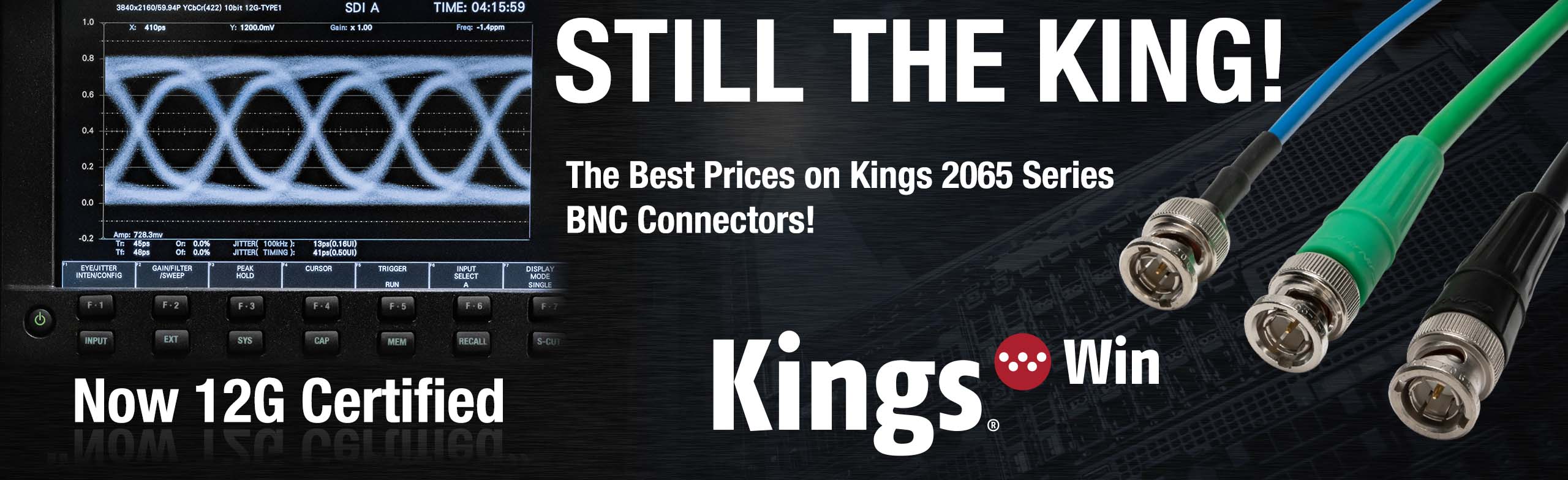 kings 2065 series 12g bnc connectors