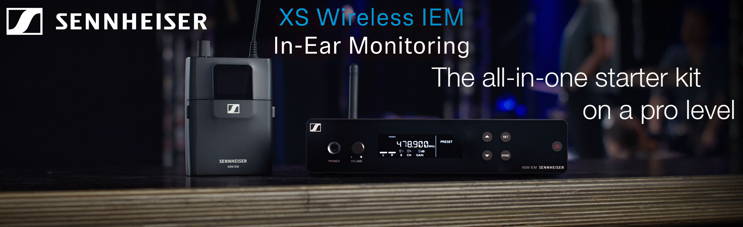 Sennheiser xs wireless iem in-ear monitoring the all-in-one starter kit on a pro level 