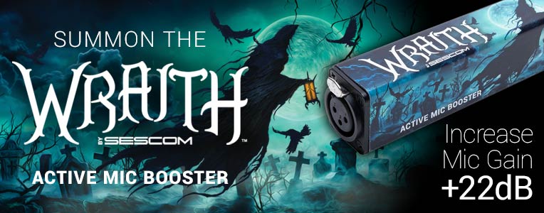 Sescom Wraith +22dB Active Mic Booster Inline Mic Preamp