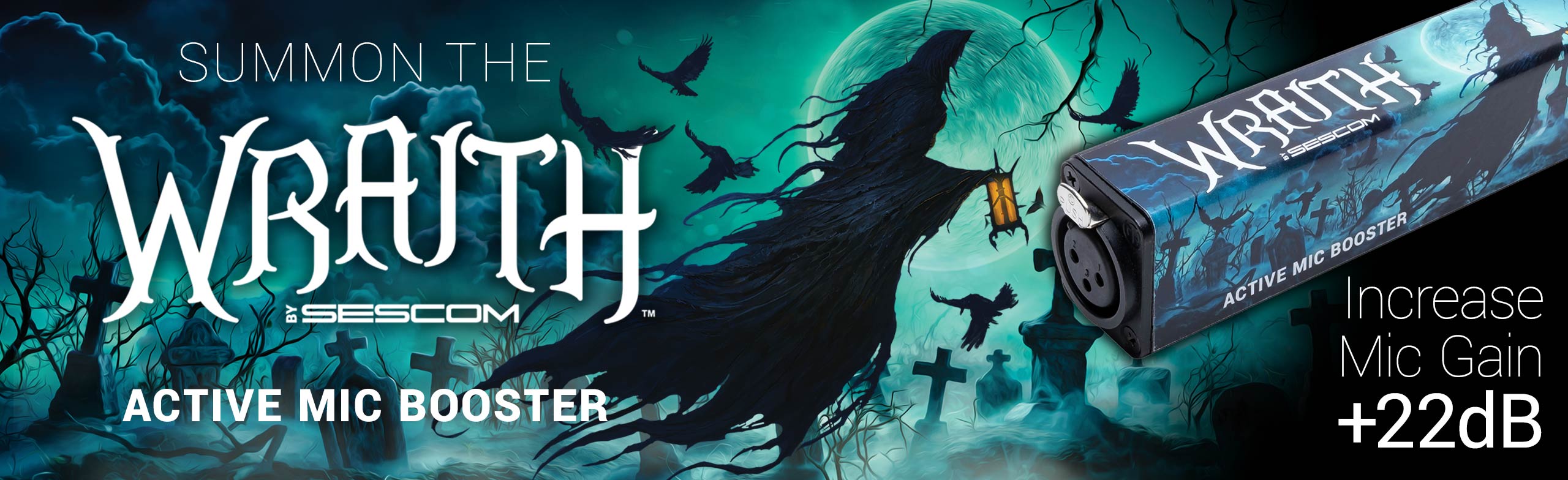 Sescom Wraith +22dB Active Mic Booster Inline Mic Preamp