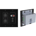 Attero Tech UND6IO-B-B 4x2 Channel 2 Gang US Wallplate with XLR RCA 3.5mm I/O PoE - Tesira Control Compatible - Black