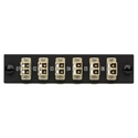 Camplex CMX-MP12LCM 6 Port LC Duplex 50/62.5 Multimode Fiber Adapter Plate Module with Phosphor Bronze Connectors