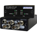 Multidyne HD-3000-2RX-ST Dual 1 Way Multi-Rate Serial Digital Video Transmitter - Two Fibers