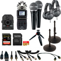 ZOOM Q2n-4K Video Podcast Kit with ZOOM H5 Handy Recorder/SHURE PGA48 Mics/Audio-Technica ATH-M20x Headphones