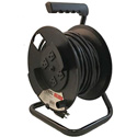 4 Outlet AC Cable Reel with 50ft 14-3 SJTW Power Cord