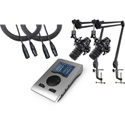 RME BFP-AT2 RME & Audio-Technica Podcasting Bundle - 2 Mics Stands and Cables