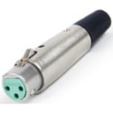 Switchcraft AA3FBAU AA Series 3 Pin XLR Female Cable Mount Gold Pins - Black