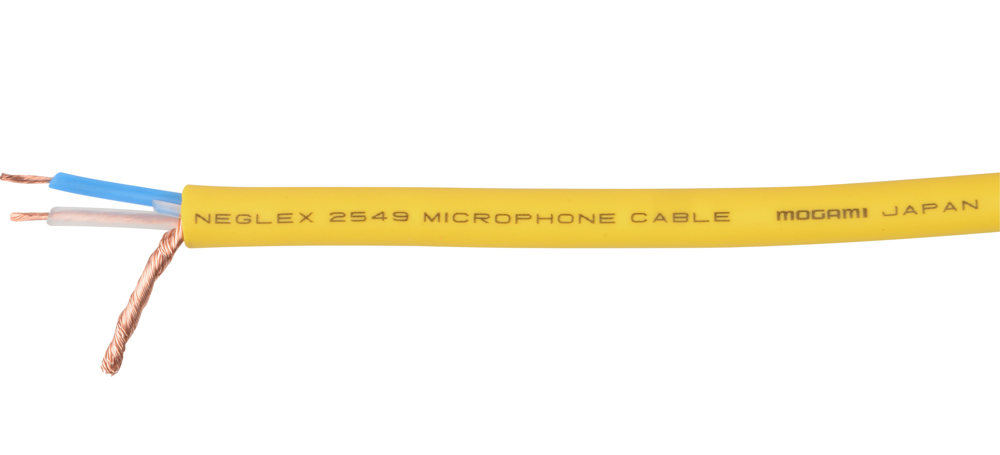 Mogami 2549 2Conductor Microphone Cable 22AWG Per Foot Yellow