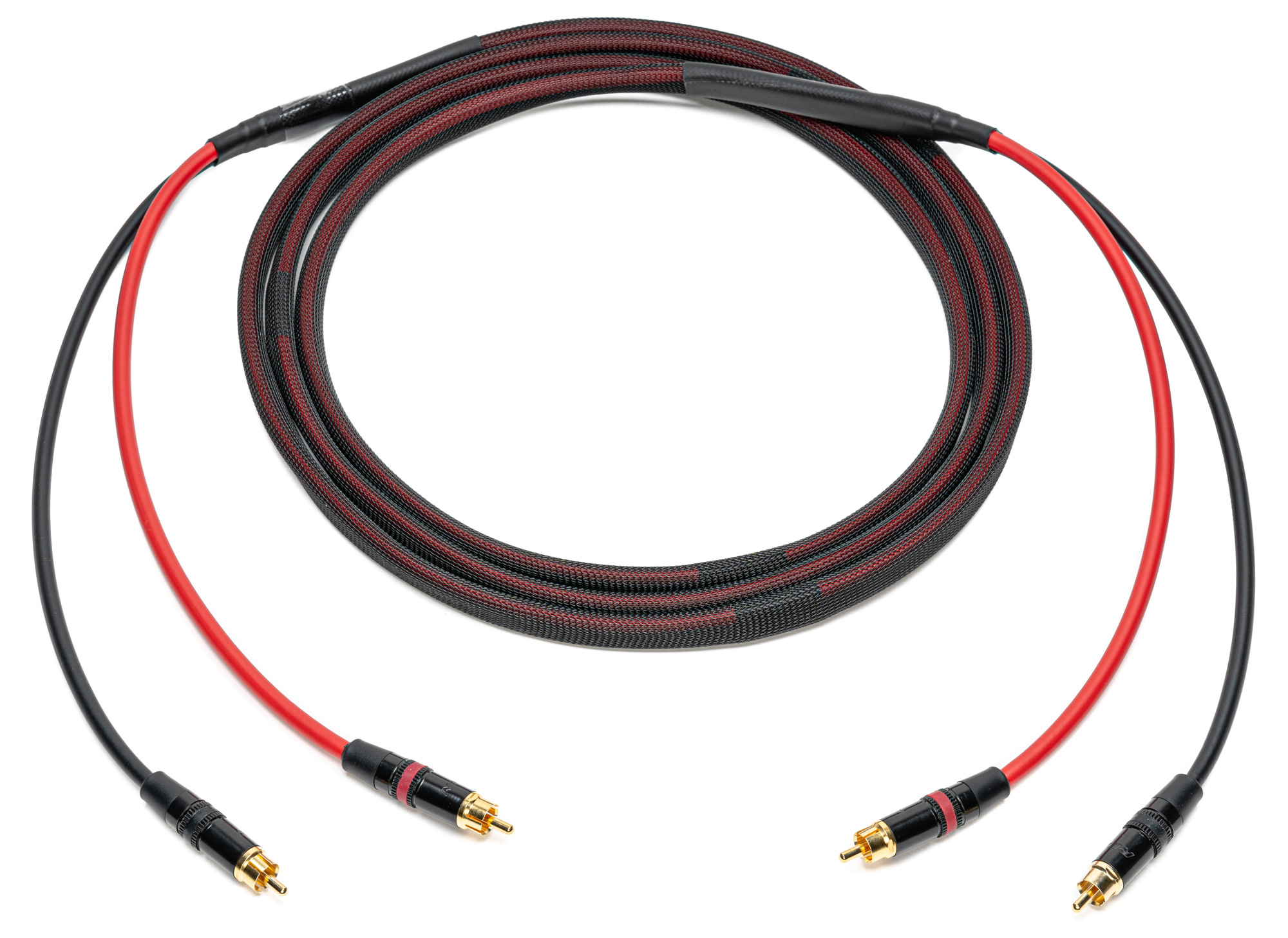 Audiophile Unbalanced Single Pair RCA Cables 6 Foot