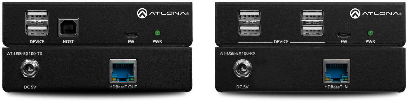 Atlona AT-USB-EX100-KIT USB 2.0 Extender Kit over Category Cable - up to 328-Foot (100m) AT-USB-EX100-KIT