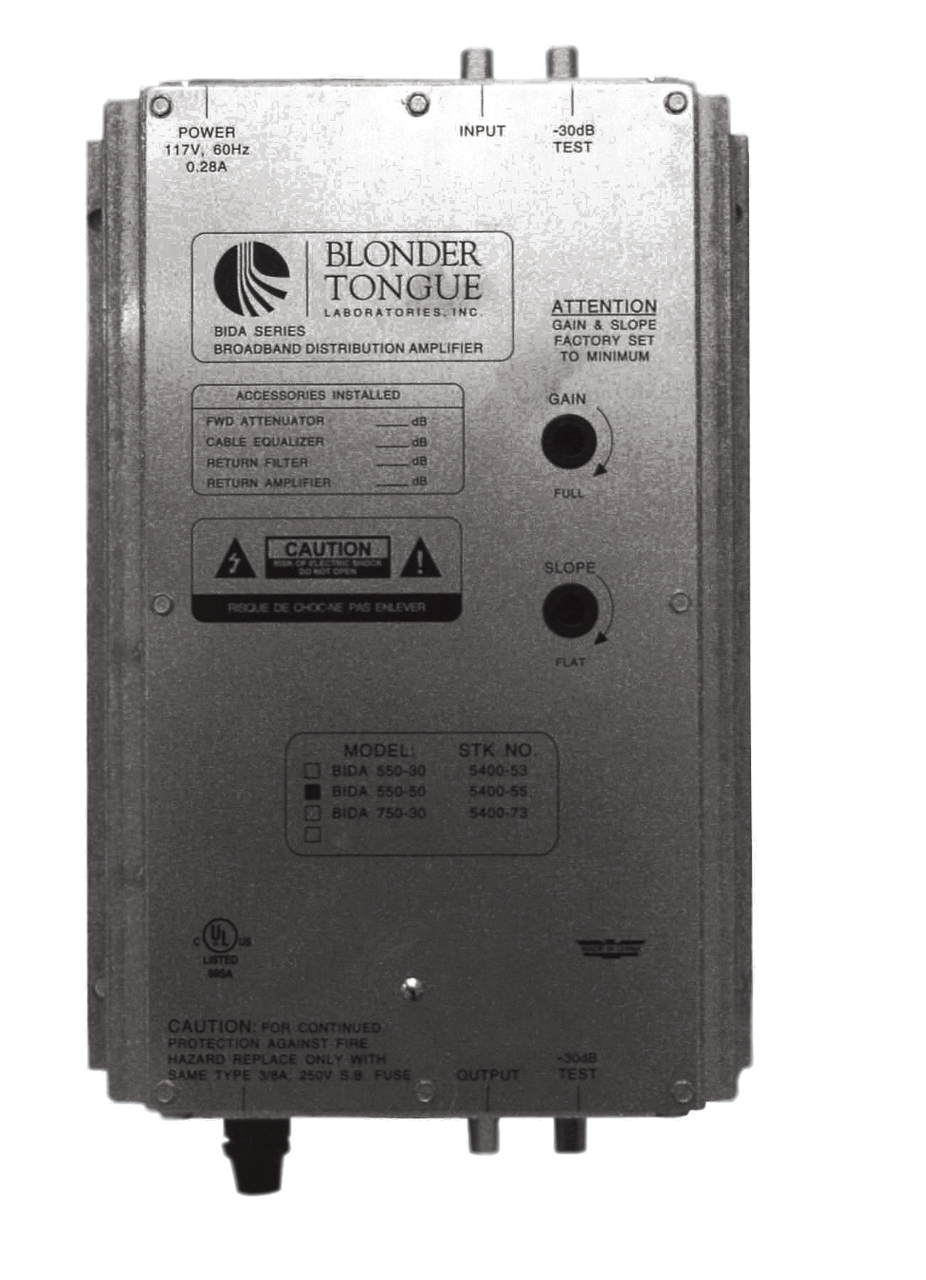 Blonder Tongue BIDA55050 Broadband Indoor Distribution Amplifier 50DB