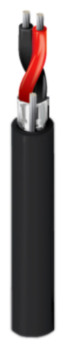 Belden 1800B 2-Conductor 24 AWG AES/EBU Digital Microphone Cable - Black - 500 Foot Roll BL-1800B-500