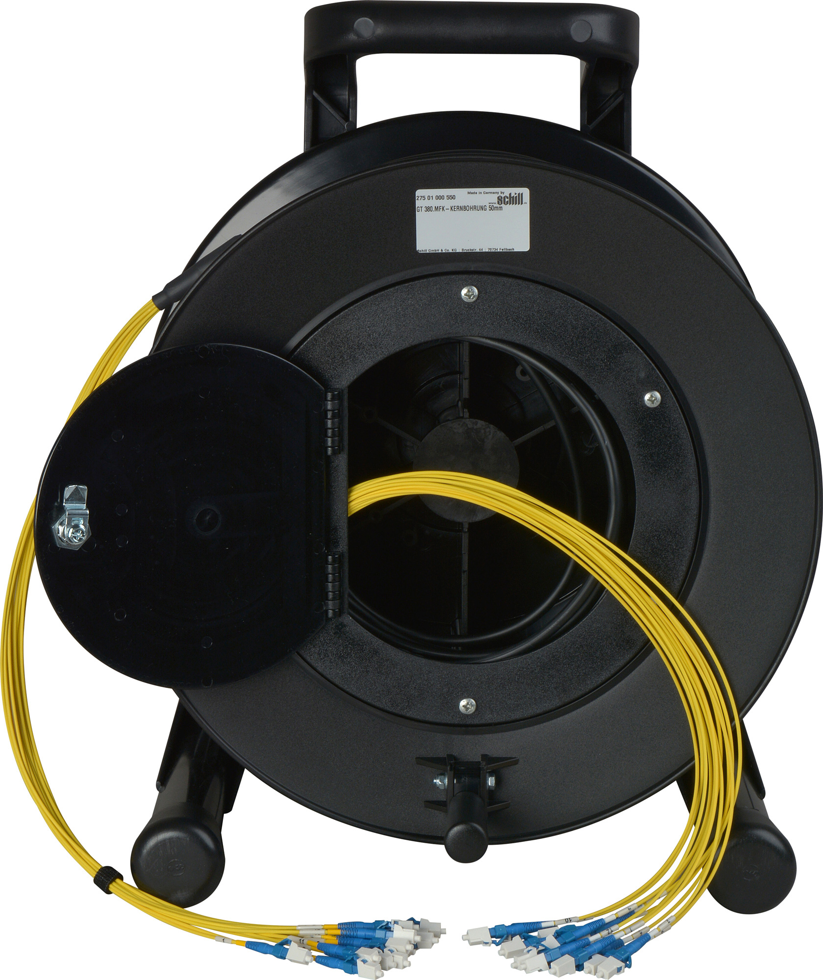 Camplex 12Channel LC Single Mode Fiber Optic Tactical Snake on Reel 500 Ft