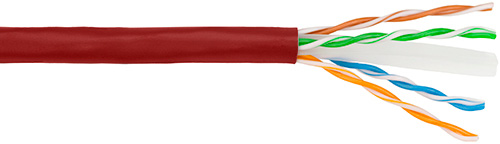 Clark Wire CN423C6S Riser Rated Shielded Cat6 550MHz STP Cable - Red - 1000 Feet CWC-CN423C6S-R