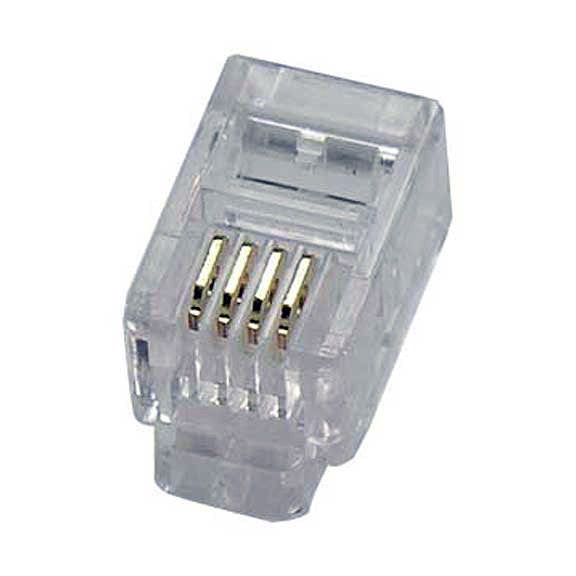 4P4C RJ-10 Modular Plug for Flat Stranded Wire 50 pack