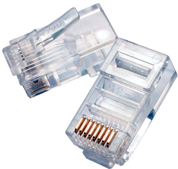 8P8C RJ45 Modular Plug for Round Solid Wire 50 Pack