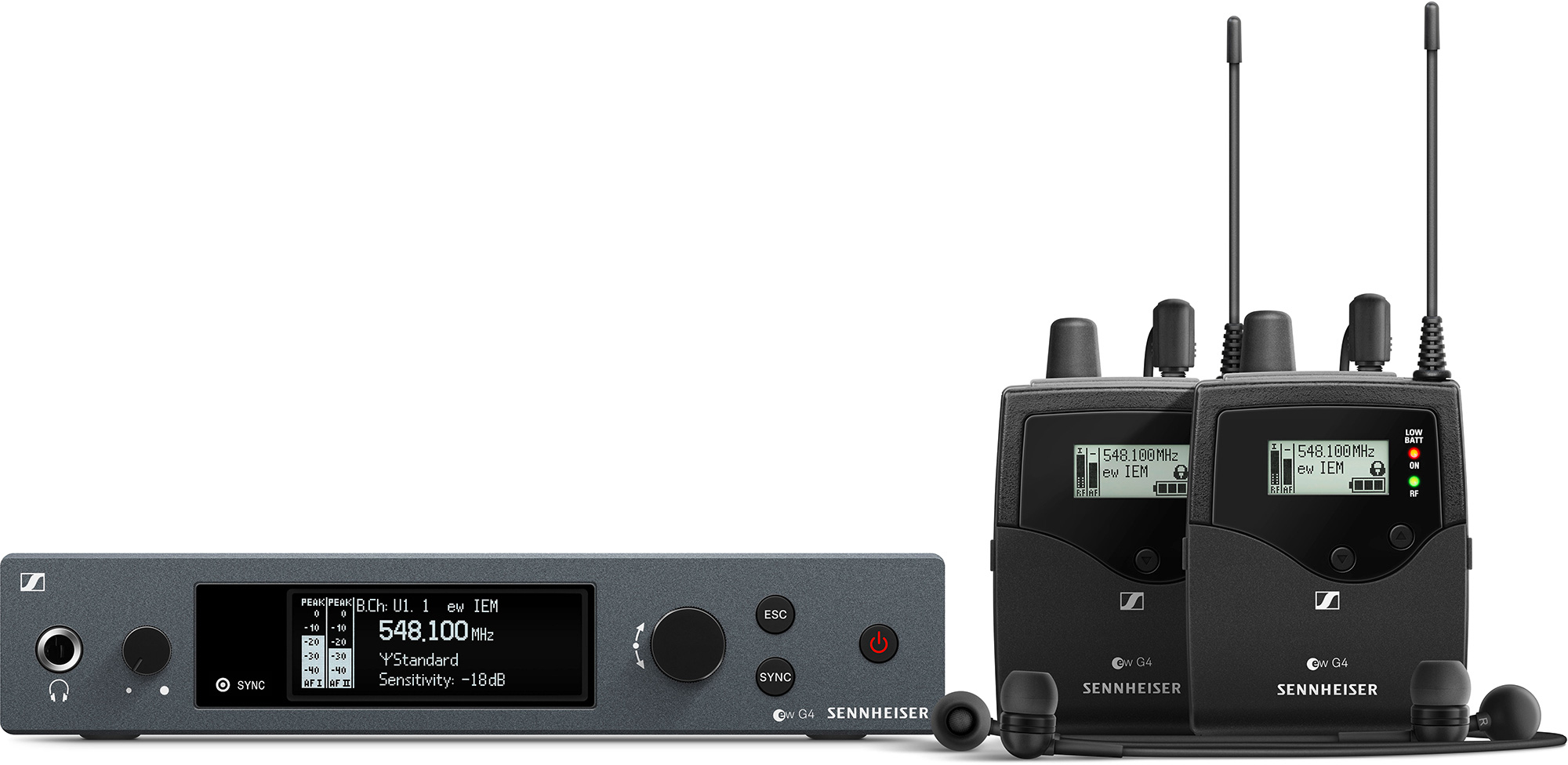 Sennheiser EW IEM G4-TWIN-G Wireless Stereo Monitoring Set w/ SR IEM G4 ...