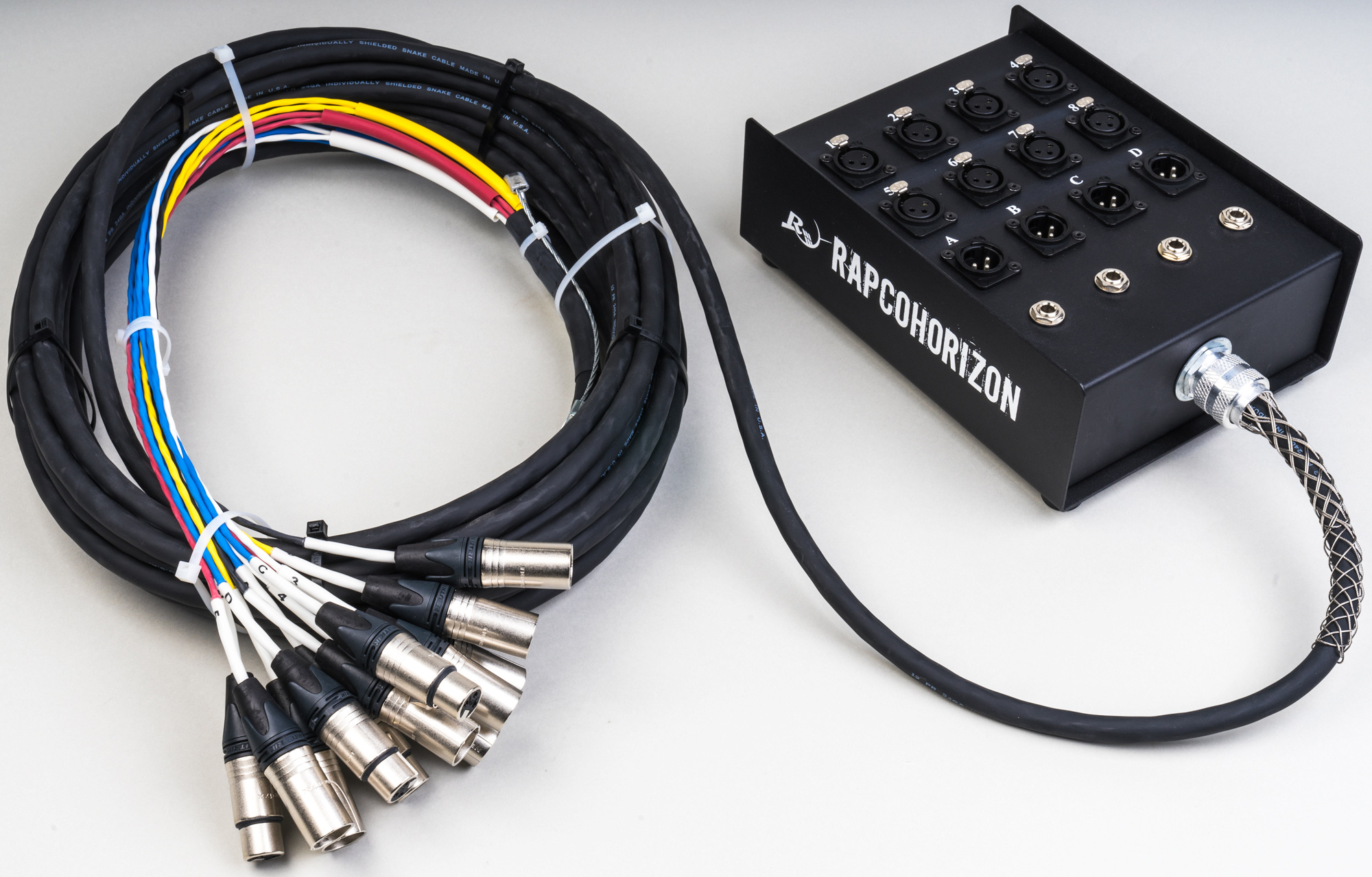 12Channel (8x4) FanBox Snake with XLR Female Returns 50 Foot