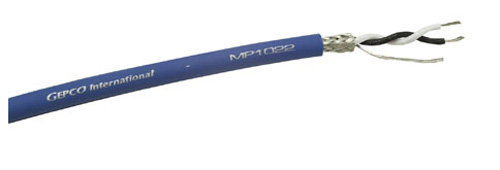 Gepco MP1022-1000 2C24AWG Thin Profile Microphone Cable - 1000 Foot - Blue GEP-MP1022-1000B