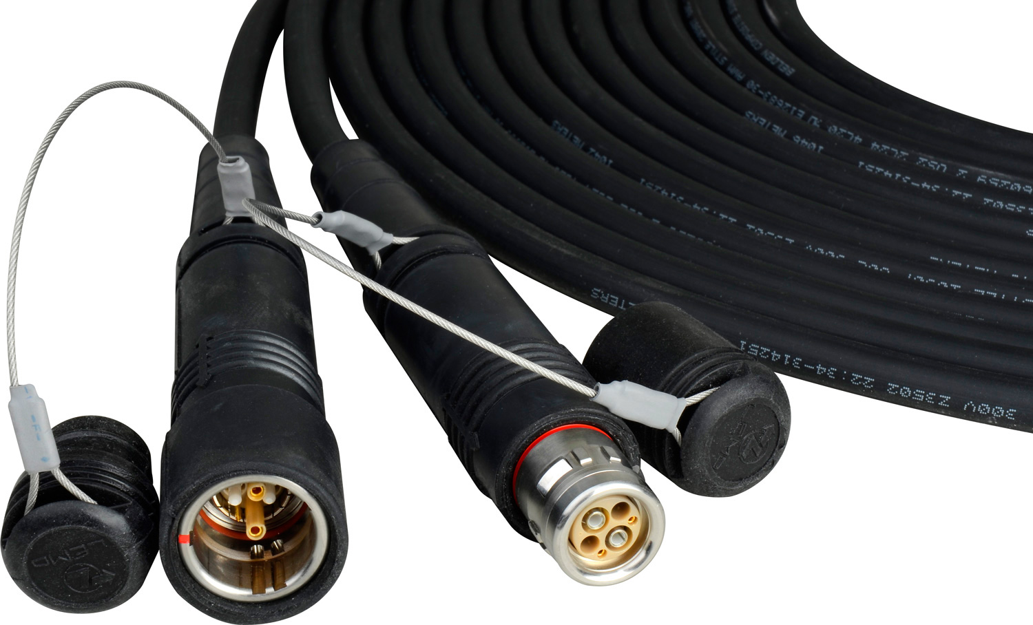 Camplex LEMO FUWPUW Outside Broadcast SMPTE Fiber Camera Cable 25 Foot