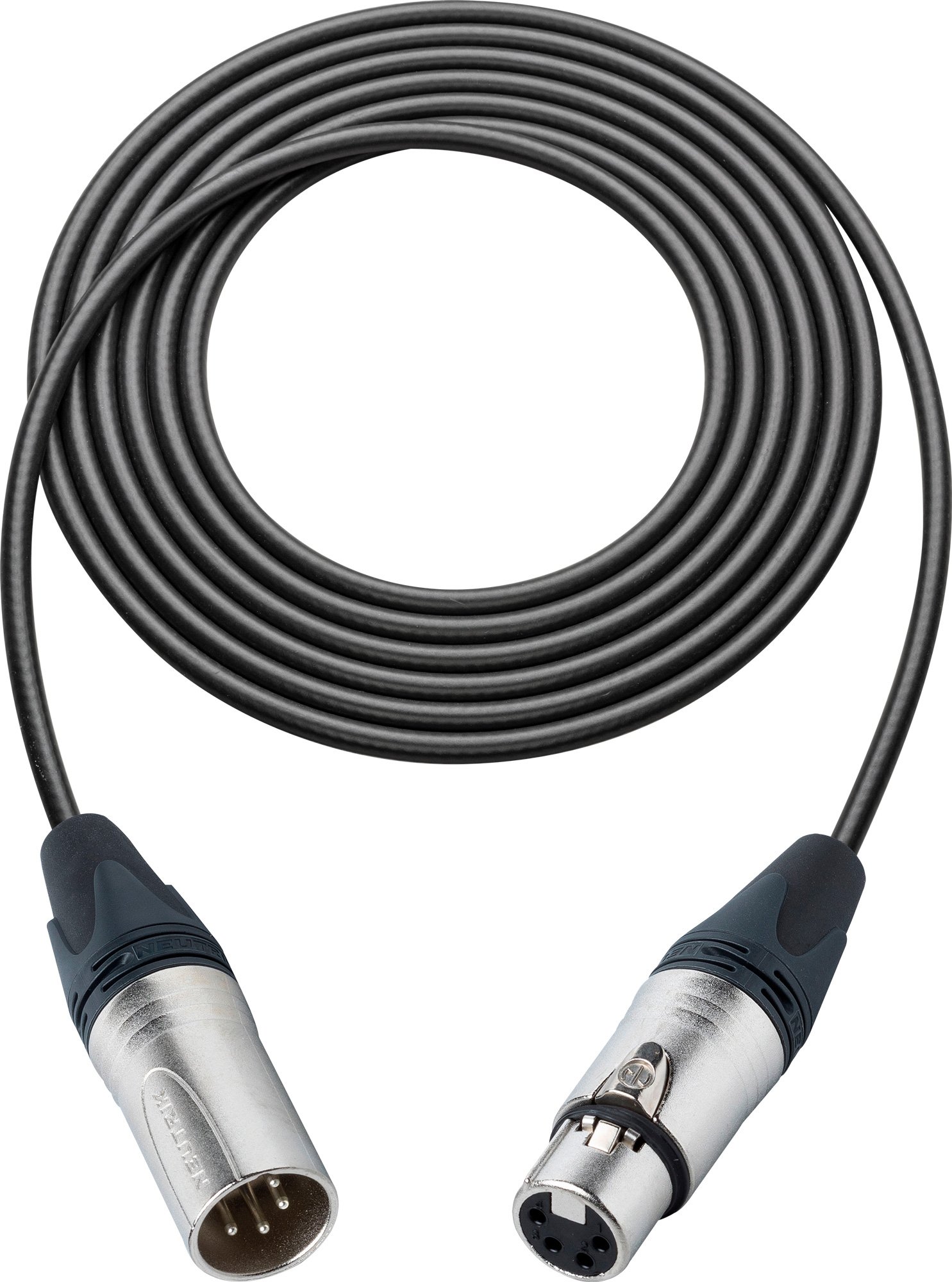 TecNec Straight Extension Cable 4 Pin XLR M to XLR F 10Ft