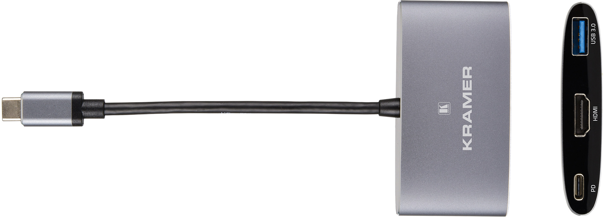 Kramer KDOCK-1 USB-C 3.0 Hub Multiport Adapter with Charging Pass-Through KR-KDOCK-1