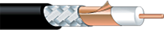 Canare L-8CUHD 75 Ohm Ultra Low Loss Coaxial Cable for 12G-SDI - Black - 984 Foot (300m) L-8CUHD-300BK