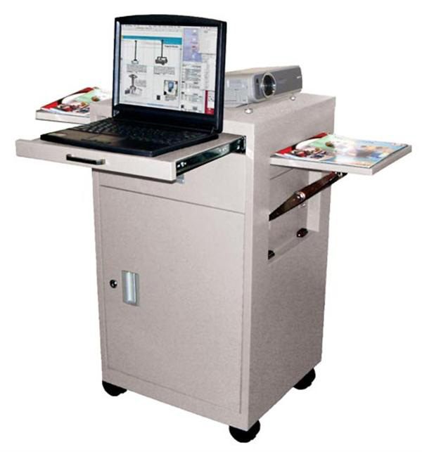 Luxor LMC2 Multimedia Cart with Locking Gray