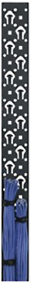 Middle Atlantic LACE-5254-OP 6 Piece 52/54 Space 3 1/4 Inch Steel Lace Strip with Lace MAP-LACE-5254-OP