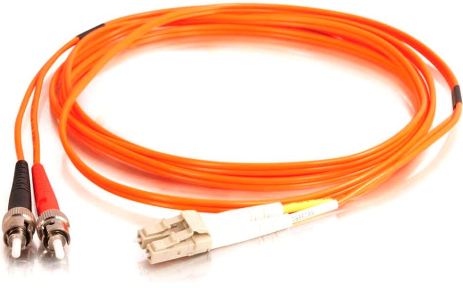 1Meter 62/125 Fiber Optic Patch Cable Multimode Duplex ST to LC Orange