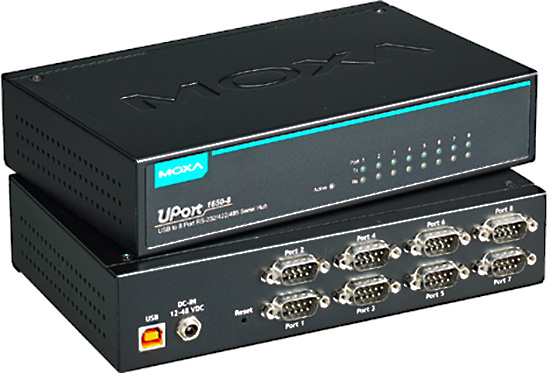 Moxa UPort 1610-8 RS-232 8 Port USB to Serial Converter - Adaptor Included