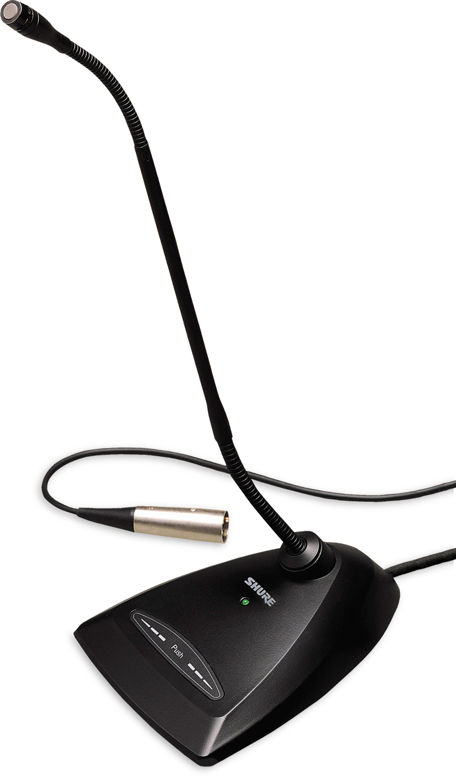 Shure MX418D/C 18-Inch Gooseneck Mic Desktop Base & 10ft Cable - Cardioid