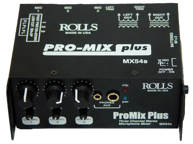 Rolls ProMix Plus 3Channel Mic Mixer