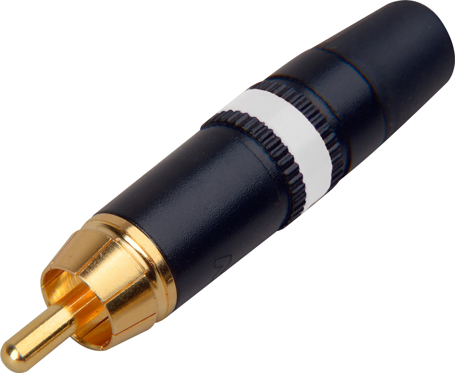 Rean NYS373-9 RCA Plug with Gold Contacts - White