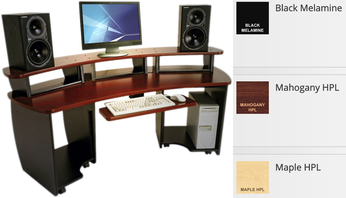 OmniDesk OMNIB Black Audio Video Editing Desk