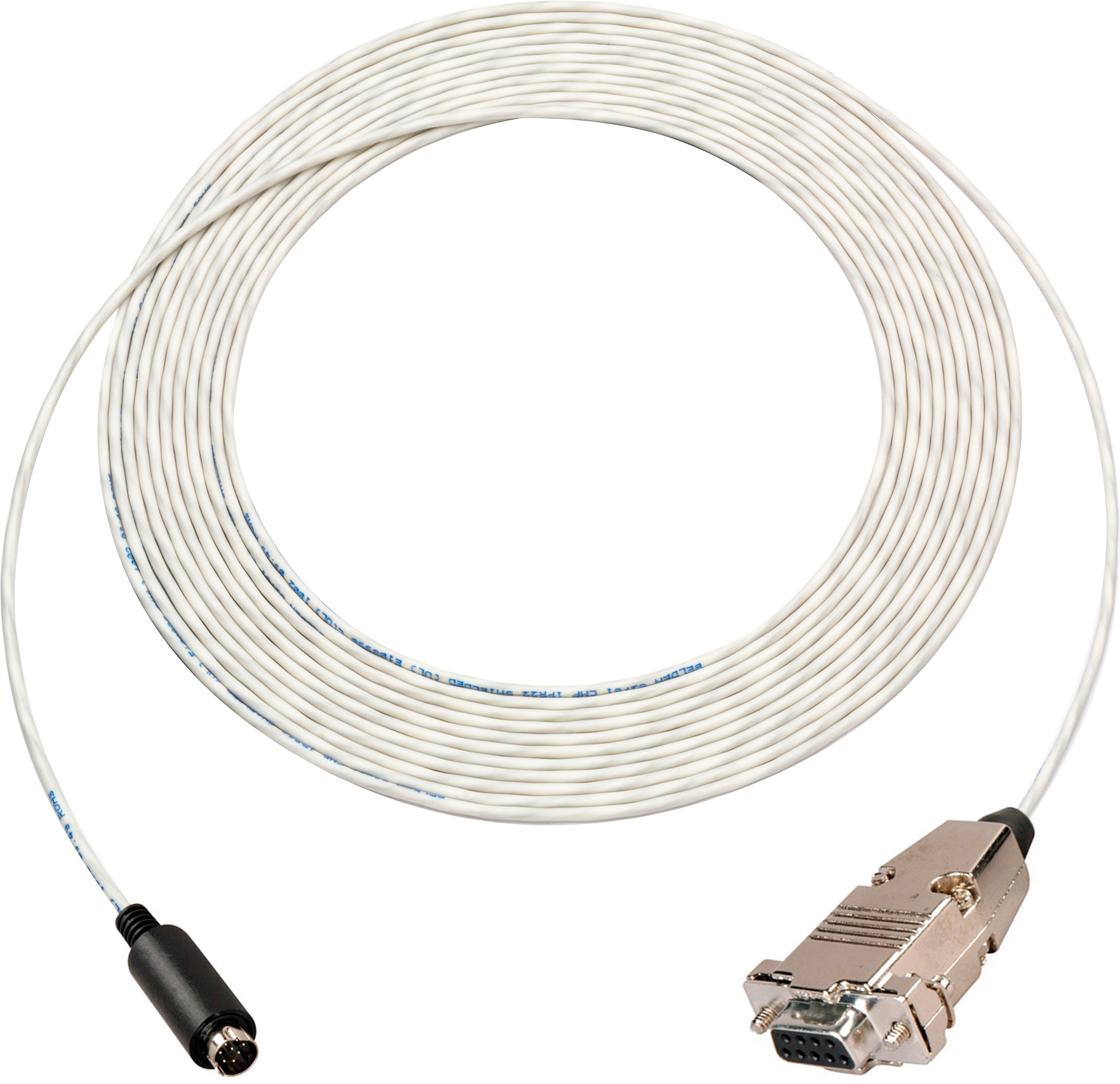 Plenum Visca Camera Control Cable 9Pin DSub Female to 8Pin DIN Male 25 Foot