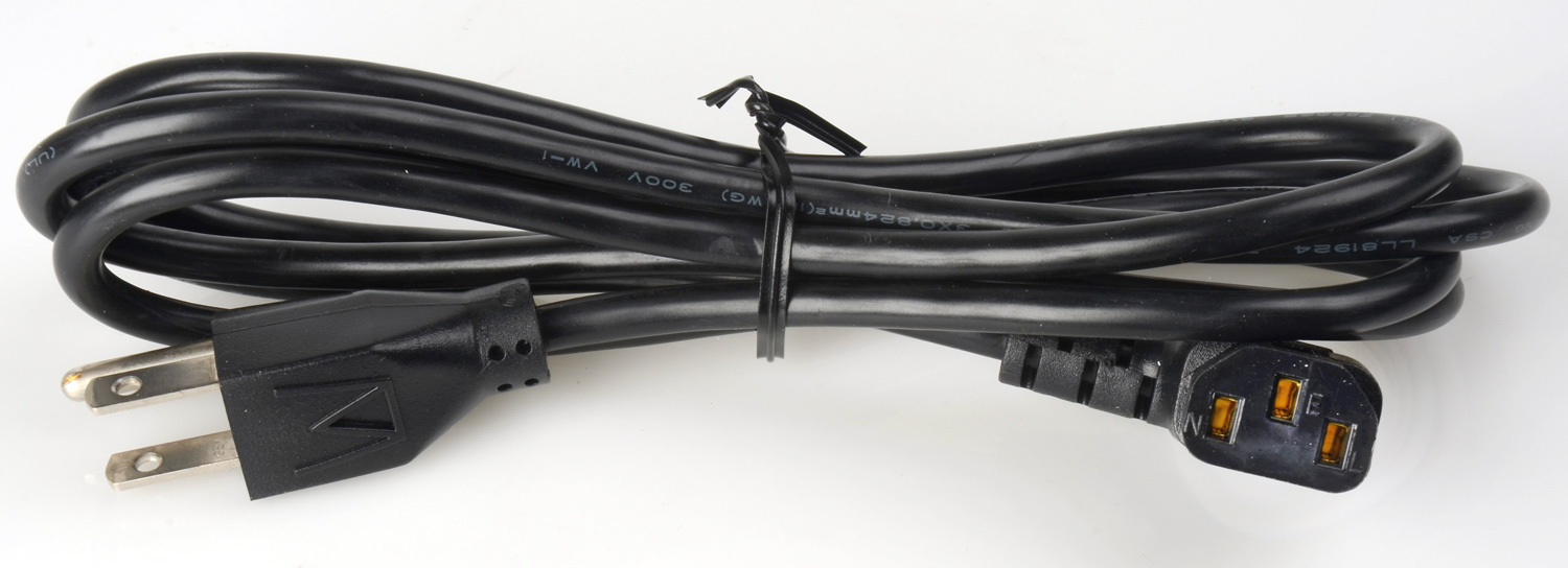 IEC Power Cord With Right Angle Female Connector