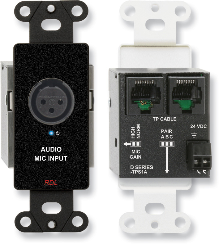 RDL DBTPS1A Active SinglePair Sender Twisted Pair FormatA XLR