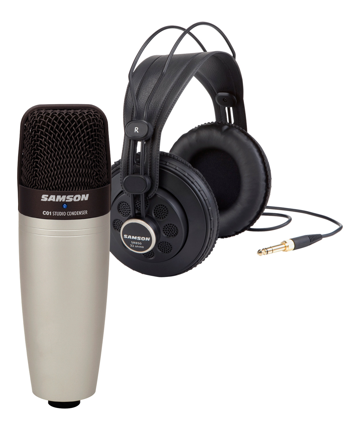 Samson C01/SR850 Condenser Mic / Headphones Bundle