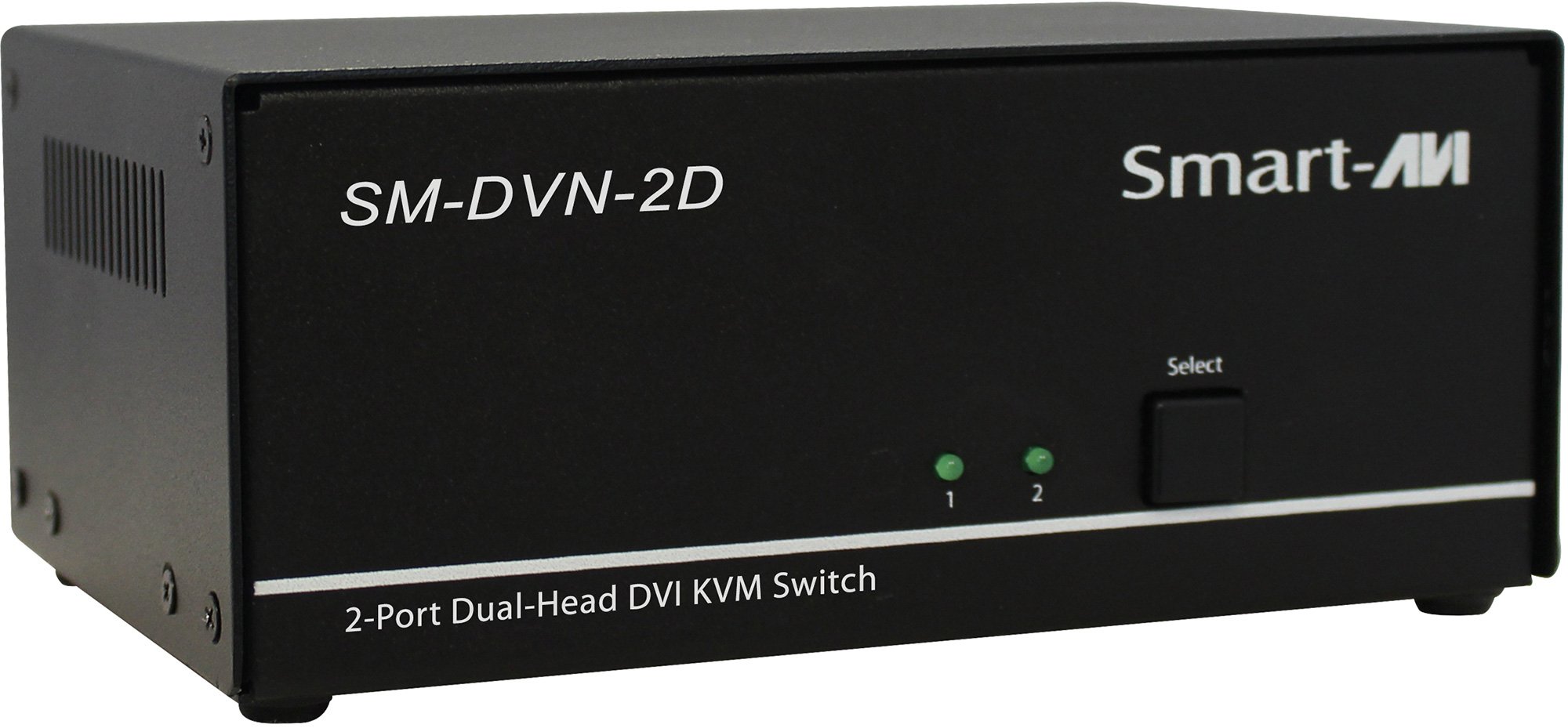 Smart AVI SM-DVN-2D Dual Head DVI-I Dual Link KVM Switch with Audio and USB 2.0 Support - 2 Port SAVI-SM-DVN-2D
