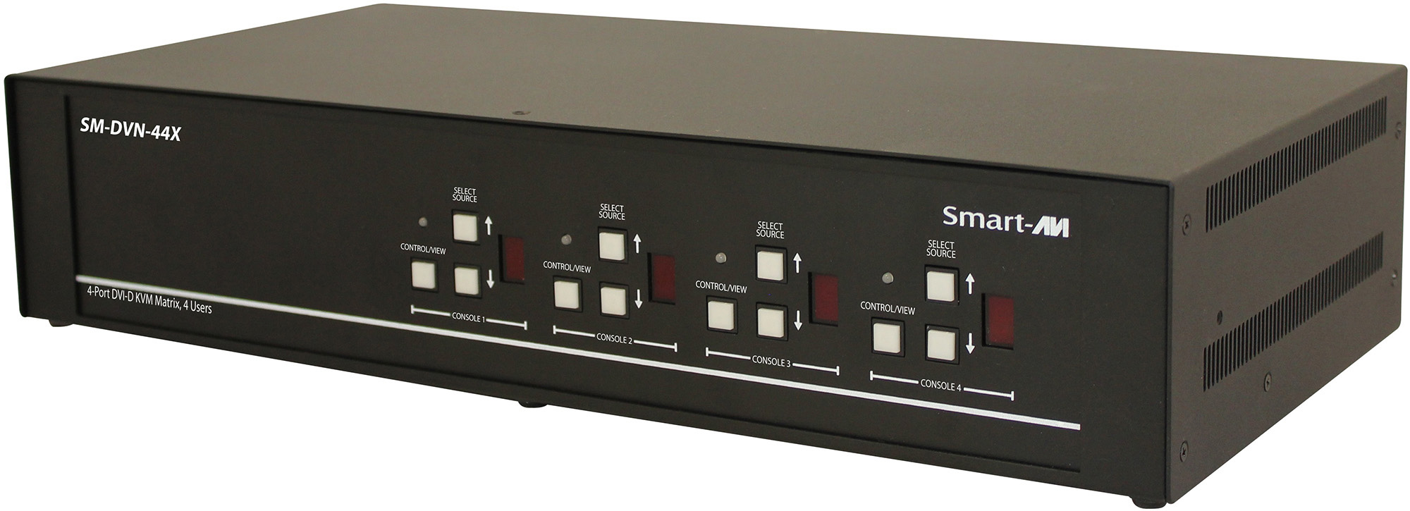 Smart AVI SM-DVN-44X DVI-D Matrix KVM Switch with Audio and USB 2.0 Support (4 Users) - 4 Port SAVI-SM-DVN-44X