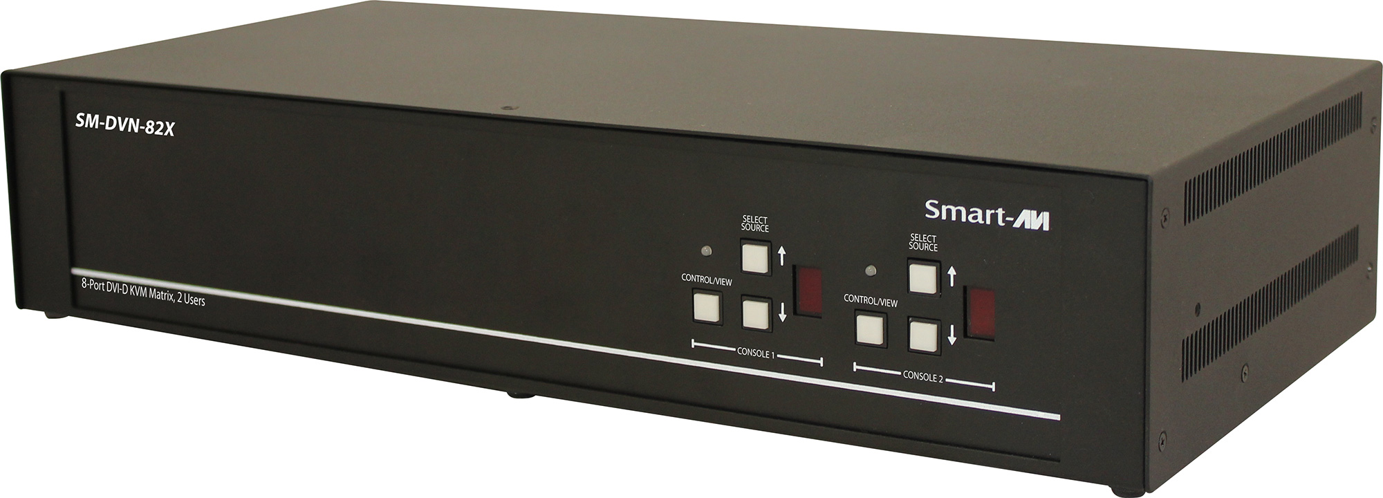 Smart AVI SM-DVN-82X DVI-D Matrix KVM Switch with Audio and USB 2.0 Support (2 Users) - 8 Port SAVI-SM-DVN-82X