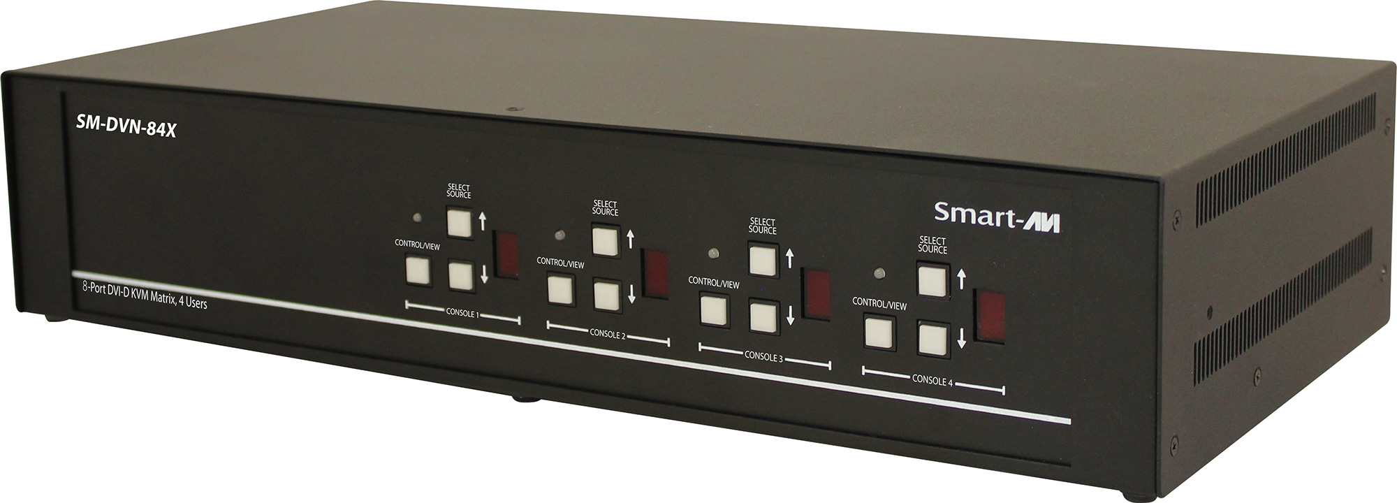 Smart AVI SM-DVN-84X DVI-D Matrix KVM Switch with Audio and USB 2.0 Support (4 Users) - 8 Port SAVI-SM-DVN-84X