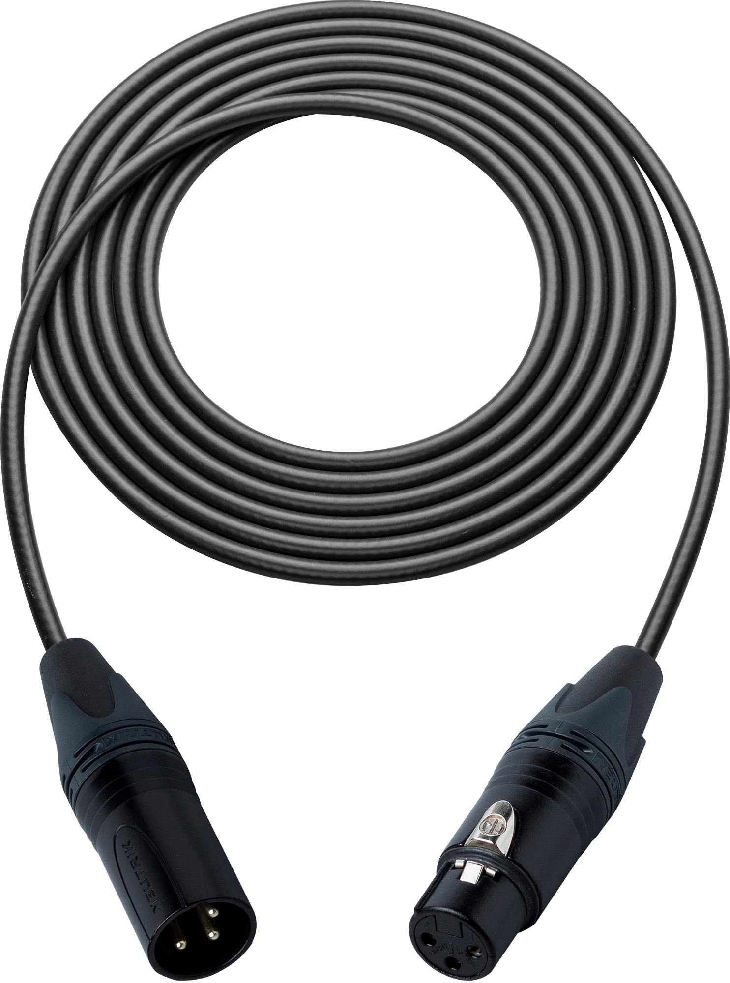 Canare StarQuad Cable Black & Gold XLR Mic Cable 25 Foot Black